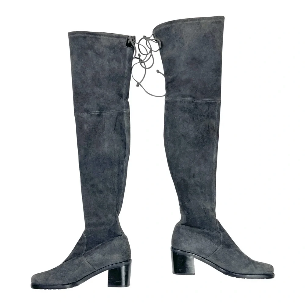 Stuart Weitzman Urban Over The Knee Boot in Gray - sz 8